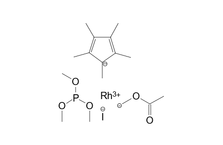 (Methanidyl acetate)-1,2,3,4,5-pentamethylcyclopenta-2,4-dien-1-ide rhodium(III) trimethyl phosphite iodide