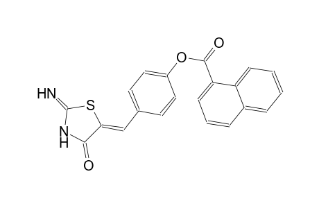 4-[(Z)-(2-imino-4-oxo-1,3-thiazolidin-5-ylidene)methyl]phenyl 1-naphthoate