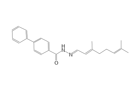 N'-[(E,2E)-3,7-dimethyl-2,6-octadienylidene][1,1'-biphenyl]-4-carbohydrazide