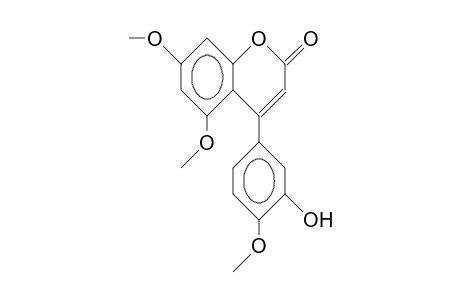 4-(3-Hydroxy-4-methoxy-phenyl)-5,7-dimethoxy-cou marin