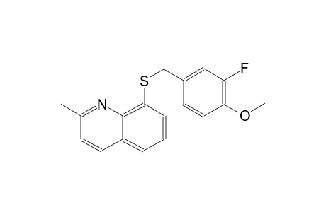 2-fluoro-4-{[(2-methyl-8-quinolinyl)sulfanyl]methyl}phenyl methyl ether