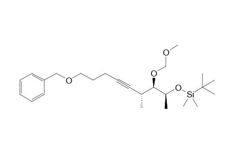 tert-Butyl-[(2S,3R,4R)-3-(methoxymethoxy)-4-methyl-9-phenylmethoxy-non-5-yn-2-yl]oxy-dimethyl-silane