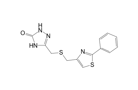 3H-1,2,4-Triazol-3-one, 2,4-dihydro-5-[[[(2-phenyl-4-thiazolyl)methyl]thio]methyl]-