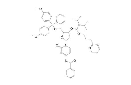 N4-BENZOYL-5'-O-(4,4'-DIMETHOXYTRITYL)-3'-O-(N,N-DIISOPROPYLAMINO)-[3-(2-PYRIDYL)-1-PROPYLOXY]-PHOSPHINYL-2'-DEOXYCYTIDINE