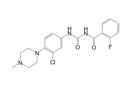 urea, N-[3-chloro-4-(4-methyl-1-piperazinyl)phenyl]-N'-(2-fluorobenzoyl)-