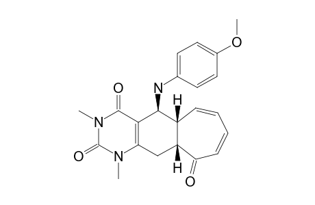 5-(4-METHOXYANILINO)-1,3-DIMETHYL-2,3,4,R-5,T-5A,10,T-10A,11-OCTAHYDRO-1H-CYCLOHEPTO-[G]-QUINAZOLINE-2,4,10-TRIONE