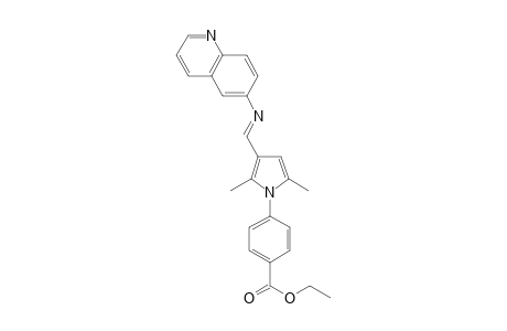 4-[2,5-dimethyl-3-(quinolin-6-yliminomethyl)-pyrrol-1-yl]-benzoic acid ethyl ester