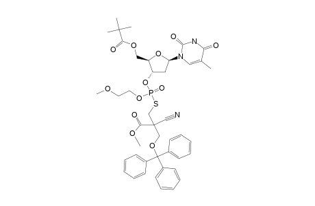 5'-O-PIVALOYLTHYMIDINE_3'-[O-(2-METHOXYETHYL)-S-[2-CYANO-2-METHOXYCARBONYL-3-(4,4'-DIMETHOXYTRITYLOXY)-PROPYL]-PHOSPHOROMONOTHIOATE];DIASTEREOMER_