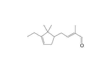 4-(3-Ethyl-2,2-dimethylcyclopent-3-en-1-yl)-2-methylbut-2-enal