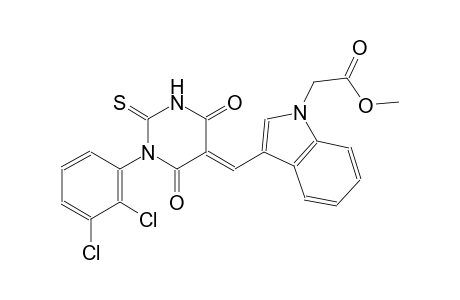 methyl {3-[(E)-(1-(2,3-dichlorophenyl)-4,6-dioxo-2-thioxotetrahydro-5(2H)-pyrimidinylidene)methyl]-1H-indol-1-yl}acetate