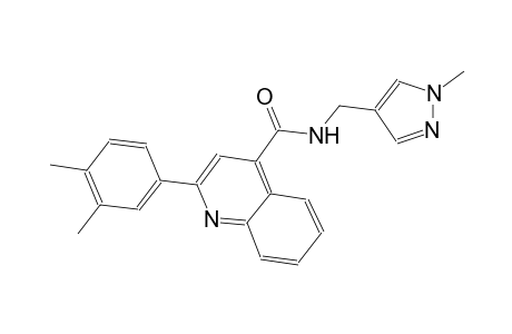 2-(3,4-dimethylphenyl)-N-[(1-methyl-1H-pyrazol-4-yl)methyl]-4-quinolinecarboxamide