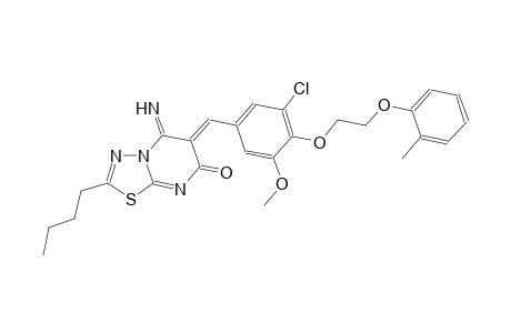 7H-[1,3,4]thiadiazolo[3,2-a]pyrimidin-7-one, 2-butyl-6-[[3-chloro-5-methoxy-4-[2-(2-methylphenoxy)ethoxy]phenyl]methylene]-5,6-dihydro-5-imino-, (6Z)-