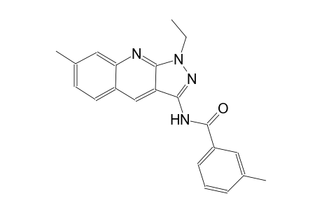 N-(1-ethyl-7-methyl-1H-pyrazolo[3,4-b]quinolin-3-yl)-3-methylbenzamide