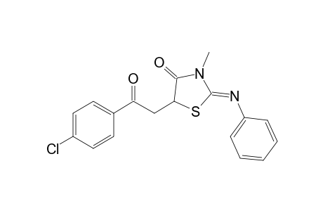 2-Phenylimino-3-methyl-5-[2-(4-chlorophenyl)-2-oxoethyl]-4-oxo-1,3-thiazolidine