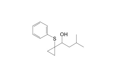 3-Methyl-1-(1-phenylsulfanylcyclopropyl)butan-1-ol