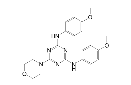 N2,N4-bis(4-methoxyphenyl)-6-morpholino-1,3,5-triazine-2,4-diamine