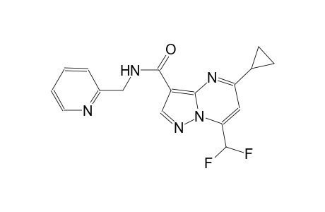 5-cyclopropyl-7-(difluoromethyl)-N-(2-pyridinylmethyl)pyrazolo[1,5-a]pyrimidine-3-carboxamide