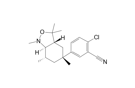 rac-2-chloro-5-((3aR,5R,7S,7aR)-1,3,3,5,7-pentamethyloctahydrobenzo[c]isoxazol-5-yl)benzonitrile