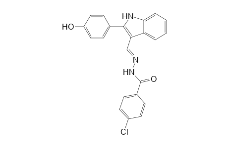 4-Chloro-N'-{[2-(4-hydroxyphenyl)-1H-indol-3-yl]methylene}benzohydrazide