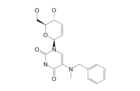 1-(2',3'-DIDEOXY-beta-D-ERYTHRO-HEX-2-ENOPYRANOSYL)-5-N-METHYL-N-BENZYL-AMINO-URACIL