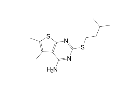 2-(isopentylsulfanyl)-5,6-dimethylthieno[2,3-d]pyrimidin-4-amine