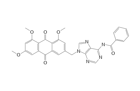 N-(9-[(4,5,7-TRIMETHOXY-9,10-DIOXO-9,10-DIHYDROANTHRACEN-2-YL)-METHYL]-9H-PURIN-6-YL)-BENZAMIDE