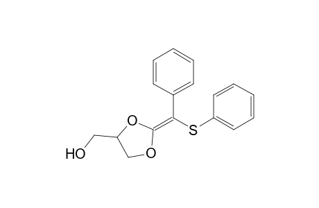 4-(Hydroxymethyl)-2-[.alpha.-(phenylthio)benzylidene]-1,3-dioxolane