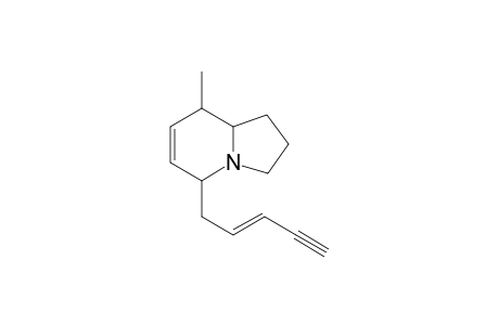 5-(Pent-2'-en-4'-yn-1'-yl)-8-methyl-6,7-dehydroindolizidine