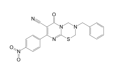 3-Benzyl-7-cyano-8-(4-nitrophenyl)-3,4-dihydro-2H-pyrimido[2,1-b]-1,3,5-thiadiazin-6-one