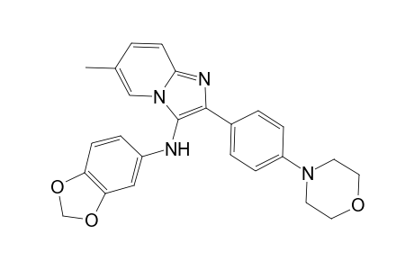 Imidazo[1,2-a]pyridin-3-amine, N-(1,3-benzodioxol-5-yl)-6-methyl-2-[4-(4-morpholinyl)phenyl]-