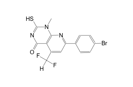 pyrido[2,3-d]pyrimidin-4(1H)-one, 7-(4-bromophenyl)-5-(difluoromethyl)-2-mercapto-1-methyl-