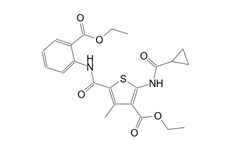 3-thiophenecarboxylic acid, 2-[(cyclopropylcarbonyl)amino]-5-[[[2-(ethoxycarbonyl)phenyl]amino]carbonyl]-4-methyl-, ethyl ester