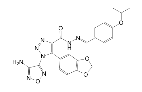 1-(4-amino-1,2,5-oxadiazol-3-yl)-5-(1,3-benzodioxol-5-yl)-N'-[(E)-(4-isopropoxyphenyl)methylidene]-1H-1,2,3-triazole-4-carbohydrazide