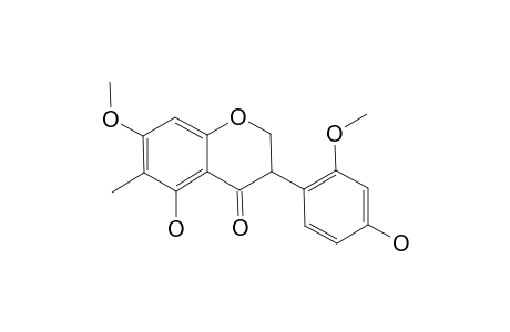 UNCINANONE-E;5,4'-DIHYDROXY-7,2'-DIMETHOXY-6-METHYL-ISOFLAVANONE