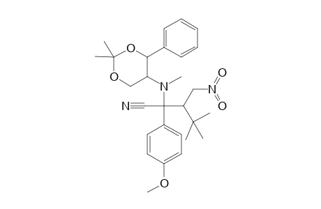 N-(2,2-dimethyl-4-phenyl-1,3-dioxan-5-yl)-N-methyl-N-[1-(p-methoxyphenyl)-1-cyano-2-tert-butyl-3-nitropropane]amine