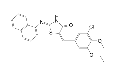(2Z,5E)-5-(3-chloro-5-ethoxy-4-methoxybenzylidene)-2-(1-naphthylimino)-1,3-thiazolidin-4-one