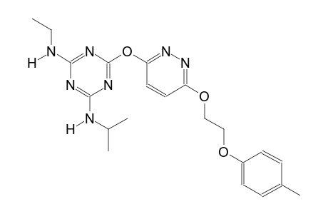1,3,5-triazine-2,4-diamine, N~2~-ethyl-N~4~-(1-methylethyl)-6-[[6-[2-(4-methylphenoxy)ethoxy]-3-pyridazinyl]oxy]-