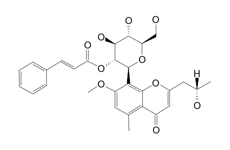 ALOERESIN-E;8-C-BETA-D-[2'-O-(E)-CINNAMOYL]-GLUCOPYRANOSYL-2-[(S)-2-HYDROXY]-PROPYL-7-METHOXY-5-METHYLCHROMONE
