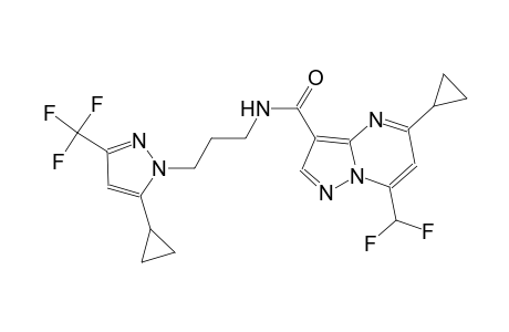 5-cyclopropyl-N-{3-[5-cyclopropyl-3-(trifluoromethyl)-1H-pyrazol-1-yl]propyl}-7-(difluoromethyl)pyrazolo[1,5-a]pyrimidine-3-carboxamide