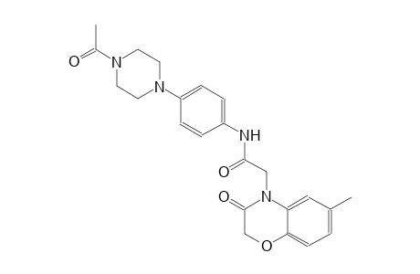 2H-1,4-benzoxazine-4-acetamide, N-[4-(4-acetyl-1-piperazinyl)phenyl]-3,4-dihydro-6-methyl-3-oxo-