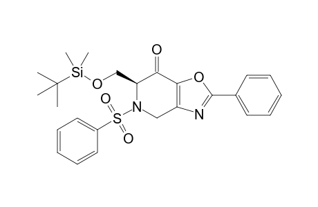 (6S)-5-(benzenesulfonyl)-6-[[tert-butyl(dimethyl)silyl]oxymethyl]-2-phenyl-4,6-dihydro-[1,3]oxazolo[4,5-c]pyridin-7-one