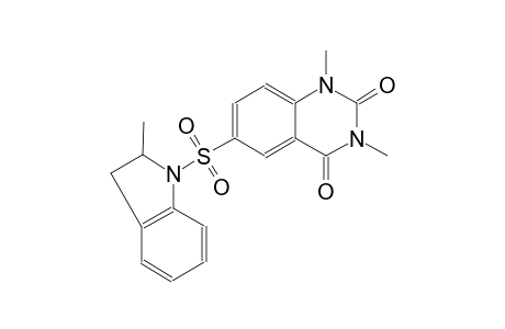1,3-dimethyl-6-[(2-methyl-2,3-dihydro-1H-indol-1-yl)sulfonyl]-2,4(1H,3H)-quinazolinedione