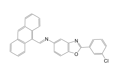 N-[(E)-9-anthrylmethylidene]-2-(3-chlorophenyl)-1,3-benzoxazol-5-amine