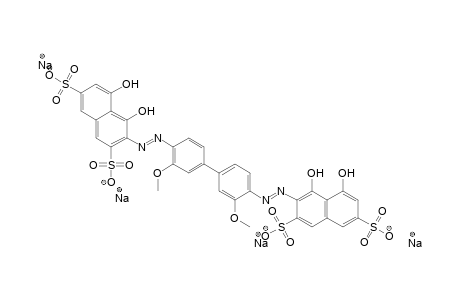 2,7-Naphthalenedisulfonic acid, 3,3'-[(3,3'-dimethoxy[1,1'-biphenyl]-4,4'-diyl)bis(azo)]bis[4,5-dihydroxy-, tetrasodium salt