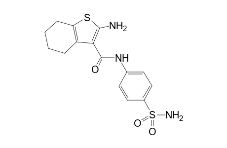 2-amino-N-[4-(aminosulfonyl)phenyl]-4,5,6,7-tetrahydrobenzo[b]thiophene-3-carboxamide