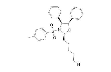 5-[(2S,4S,5R)-3-(4-methylphenyl)sulfonyl-4,5-di(phenyl)oxazolidin-2-yl]pentylamine