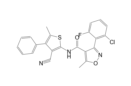3-(2-chloro-6-fluorophenyl)-N-(3-cyano-5-methyl-4-phenyl-2-thienyl)-5-methyl-4-isoxazolecarboxamide