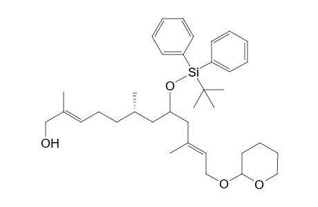 (6S)-2,6,10-Trimethyl-8-tert-butyldiphenylsiloxy-12-tetrahydropyranoxy-2E.10E-dodecadienyl-1-ol