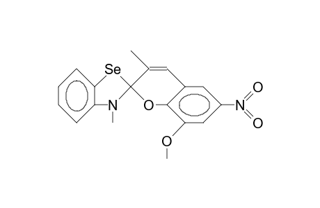 Spiro(8-methoxy-3-methyl-6-nitro-1-benzopyran-2,2'-(3'-methyl)-benzoselenazoline