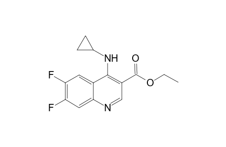 3-Quinolinecarboxylic acid, 4-(cyclopropylamino)-6,7-difluoro-, ethyl ester